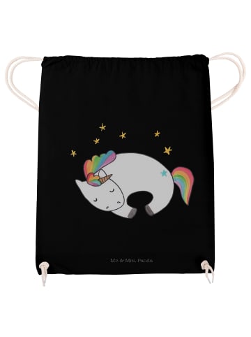 Mr. & Mrs. Panda Jutebeutel Einhorn Nacht ohne Spruch in Schwarz