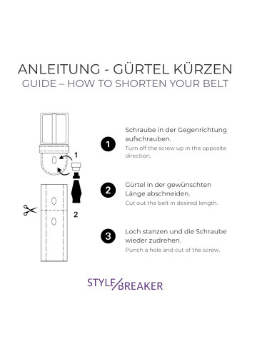 styleBREAKER Gürtel in Cognac