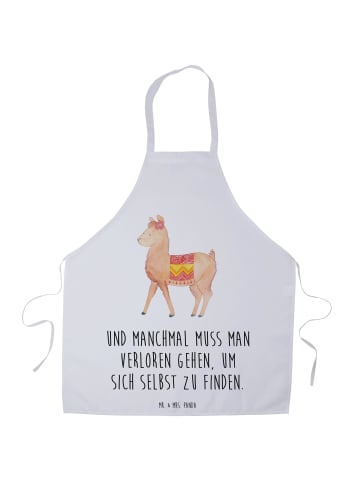 Mr. & Mrs. Panda Schürze Alpaka Stolz mit Spruch in Weiß