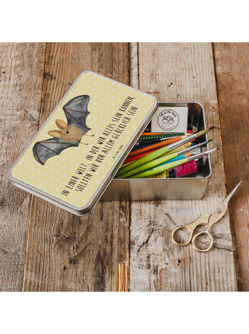 Mr. & Mrs. Panda Dose Fledermaus Flügel mit Spruch in Gelb Pastell