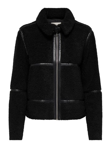 JDY Teddyfell Jacke in Black