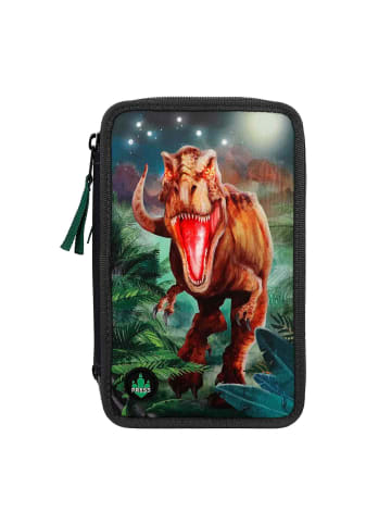 Depesche Federtasche LED grau Dino World 20 x 13 x 7 cm in bunt