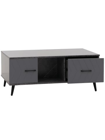 MCW Couchtisch N89, Marmor-Optik grau
