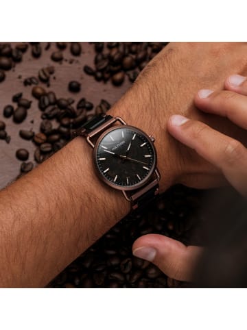 Holzkern Armbanduhr Quarz Espressino Kaffee/Ahorn Braun