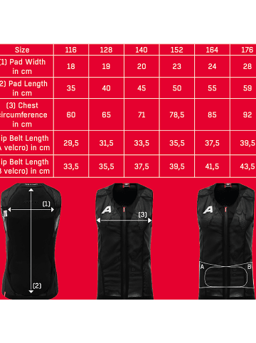 ALPINA SPORTS Rückenprotektor PROSHIELD JUNIOR VEST in Schwarz014