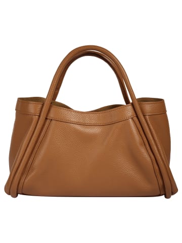 Cluty Handtasche 2 in 1 echt Leder in cognac