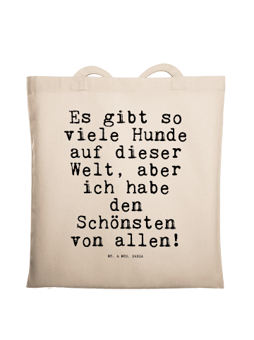 Mr. & Mrs. Panda Henkeltasche Es gibt so viele... mit Spruch in Creme