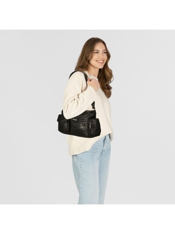 Cowboysbag Hawley Glam Schultertasche Leder 25 cm croco black