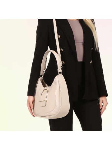 Toscanto Leder Schultertasche Toscanto Tasche beige ca. 30cm