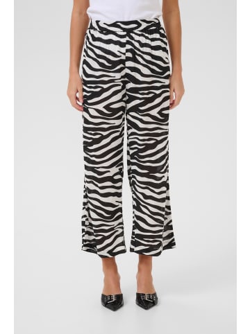 Kaffe Casual Hose KAdacia Loose fit in Black/Chalk Animal Print