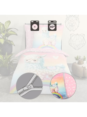 Good Morning Renforcé Kinder-Wendebettwäsche in bunt