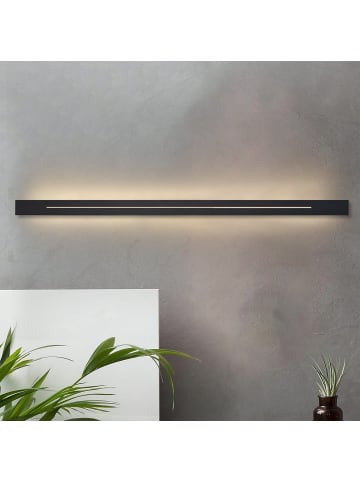 ZMH Wandleuchte in schwarz L 100cm warmweiß