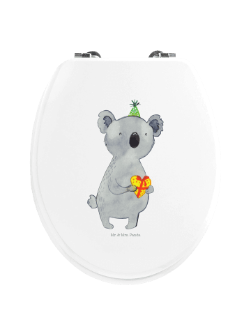 Mr. & Mrs. Panda Motiv WC Sitz Koala Geschenk ohne Spruch in Weiß