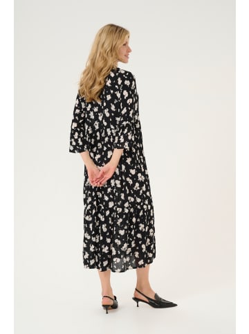 Kaffe Kleid KAamber in Black/White Flower Print