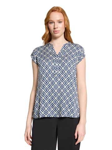 Betty Barclay Schlupfbluse kurzarm in Blau/Weiß