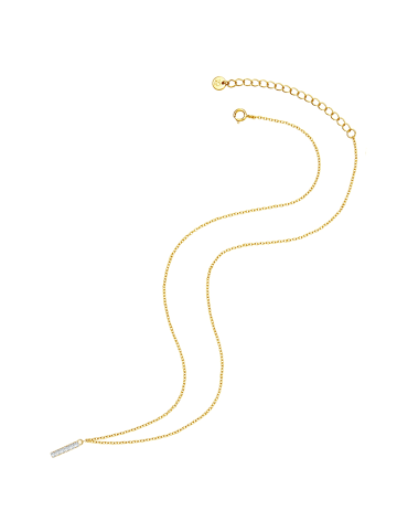 Glanzstücke München Halskette Buchstabe I Sterling Silber Zirkonia in gelbgold