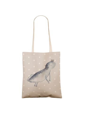 Mr. & Mrs. Panda Tote Bag Axolotl Schwimmen ohne Spruch in Grau Pastell