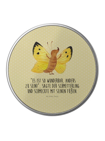 Mr. & Mrs. Panda Teedose Schmetterling Zitronenfalter mit Spruch in Gelb Pastell