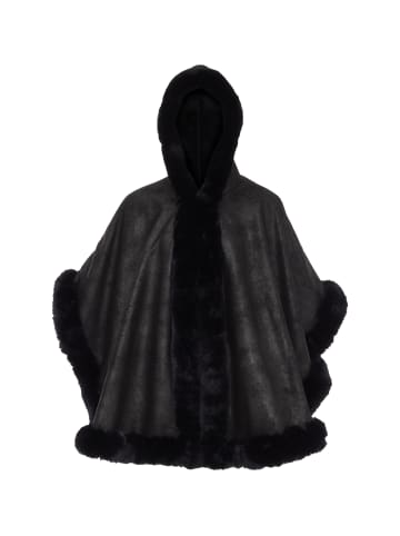 Usha Women Poncho in Schwarz