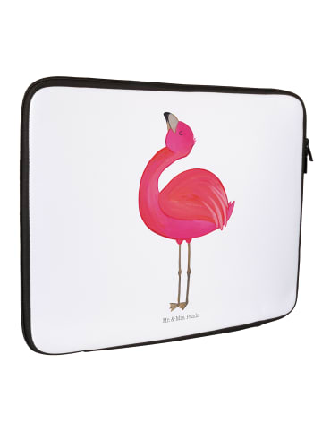 Mr. & Mrs. Panda Notebook Tasche Flamingo Stolz ohne Spruch in Weiß