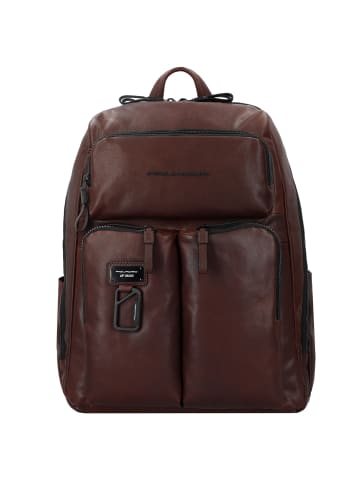 Piquadro Harper Rucksack RFID Leder 46 cm Laptopfach in dark brown