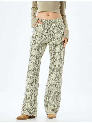 KOTON Hose in Beige Gemustert