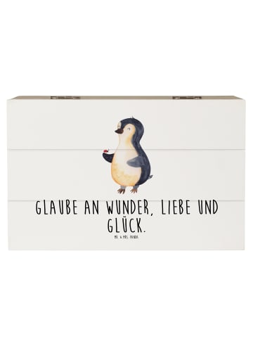 Mr. & Mrs. Panda Aufbewahrungsbox Pinguin Marienkäfer mit Spruch in Weiß