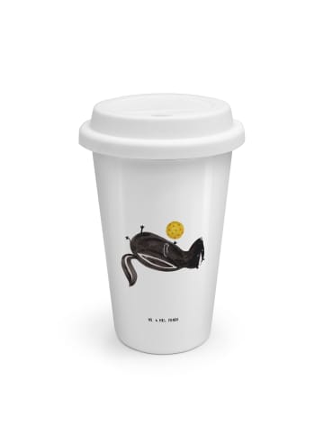 Mr. & Mrs. Panda Thermo Kaffeebecher Stinktier Ball ohne Spruch in Weiß