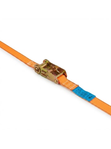 relaxdays 4 x Spanngurte in Orange - 6 m