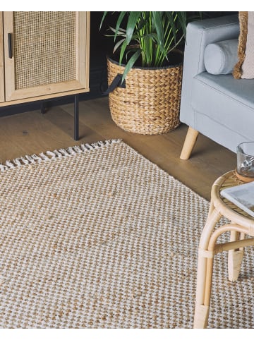 Beliani Kurzflor ZERDALI in Beige - (W) 140 x (H) 1 x (L) 200 cm