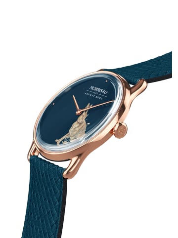 August Berg Morris & Co. Forest Hare in rosegold indigo