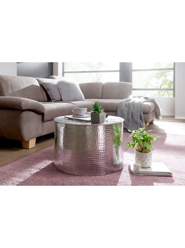 KADIMA DESIGN Couchtisch 61 x 40,5 x 61 cm Aluminium Beistelltisch in Silbern