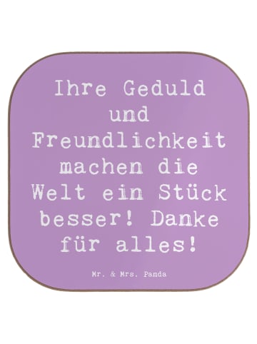 Mr. & Mrs. Panda Untersetzer Spruch Erzieher-Dank mit Spruch in Lavendeltraum