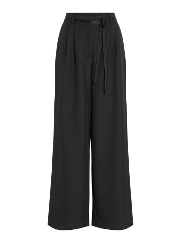 Vila Wide Leg Hose in Black Beauty