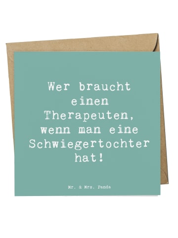 Mr. & Mrs. Panda Deluxe Karte Spruch Schwiegertochter Humor mit ... in Meeresbrise