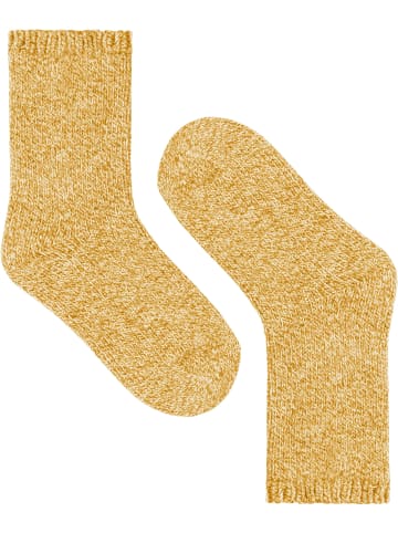 normani 2 Strickwollsocken aus Baum- und Schafwolle in Gelb