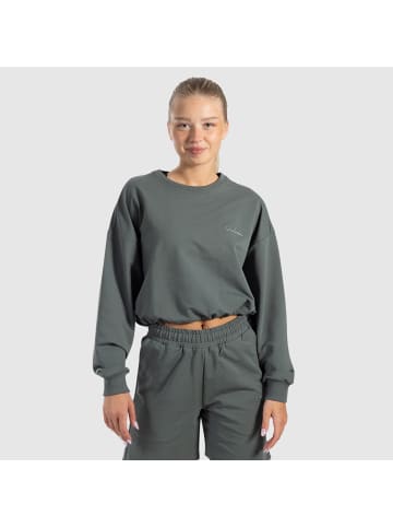 SMILODOX Crop Sweatshirt Triana in Khaki