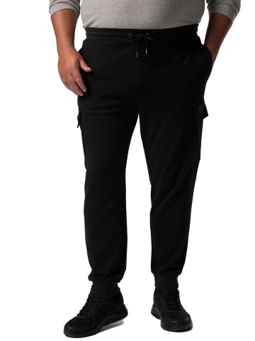 Men Plus Cargohose lang in schwarz