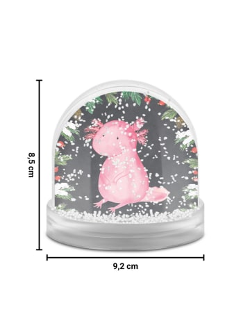 Mr. & Mrs. Panda Weihnachts Schneekugel Axolotl Niedlich mit Spruch in Kreidetafel