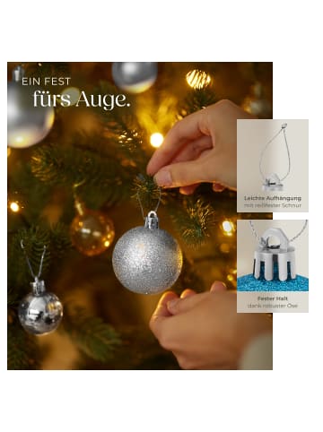tectake Weihnachtsbaumschmuck bruchsicher
