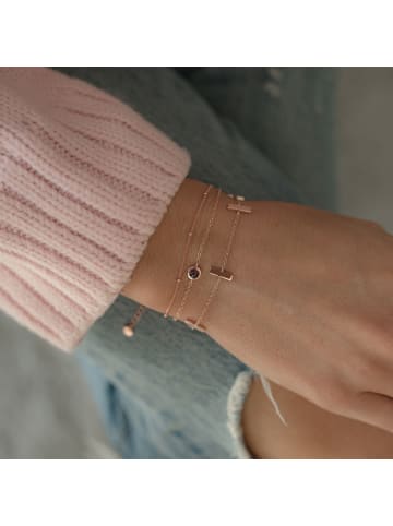 Glanzstücke München Armband Sterling Silber Granat in roségold