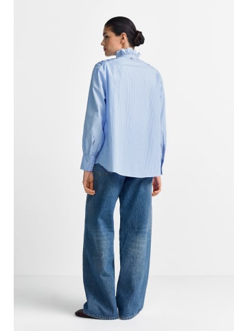 Rich & Royal Bluse in hellblau weiß