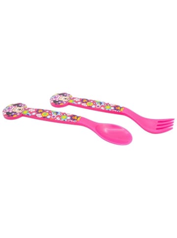 Disney Minnie Mouse Disney Minnie Mouse Kinderbesteck Löffel und Gabel für Kinder in Pink