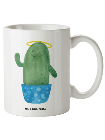Mr. & Mrs. Panda steingut tasse Kaktus Heilig ohne Spruch in Weiß