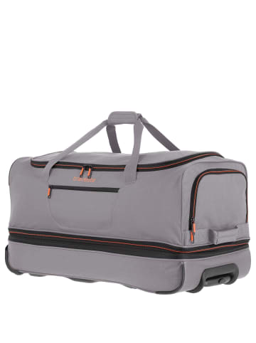 travelite Basics - Rollenreisetasche 98/119L 70 cm erw. (bordeaux) in grey/orange