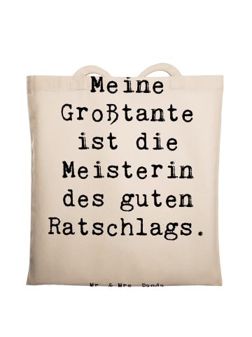 Mr. & Mrs. Panda Tragetasche Spruch Großtante Ratschlag mit Spruch in Creme