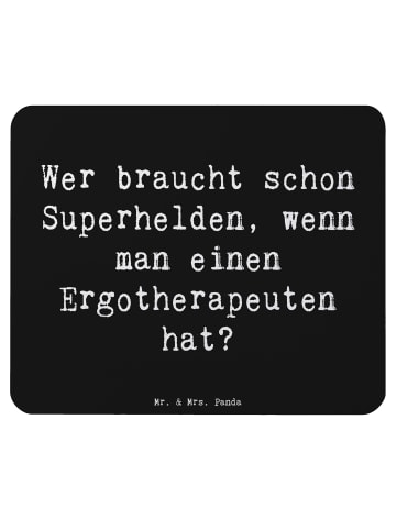 Mr. & Mrs. Panda Mouse Pad Spruch Ergotherapeut Held mit Spruch in Schwarz