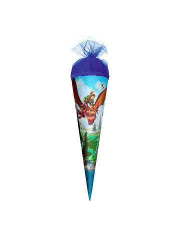 Schultüte klein 22cm Drachenjäger in Bunt