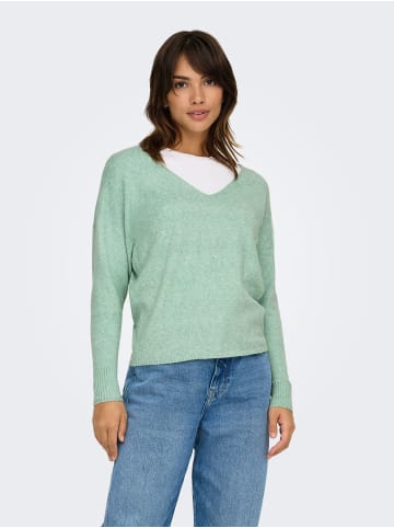 ONLY Feinstrick Pullover ONLRICA LIFE Longsleeve V-Ausschnitt in Mint