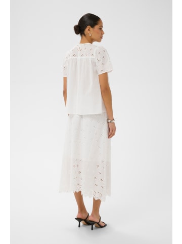 Kaffe Kurzarm-Bluse KAmolly Regular fit in Chalk